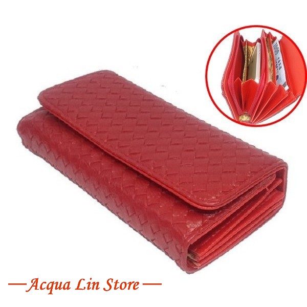 A.Antonio Women Wallet, Bamboo Design, #070B Red