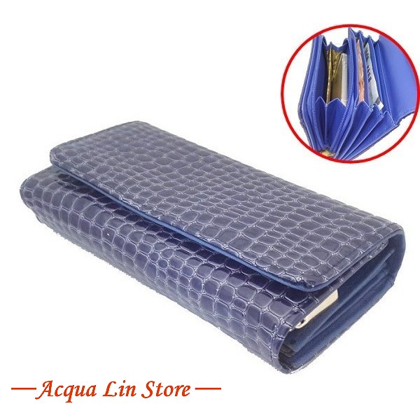 A.Antonio Women Wallet, Stone texture Design, #070A Blue